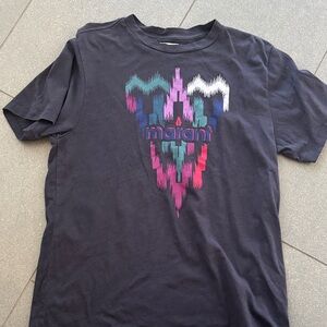 Isabel Marant Black Tee with Multicolor Design